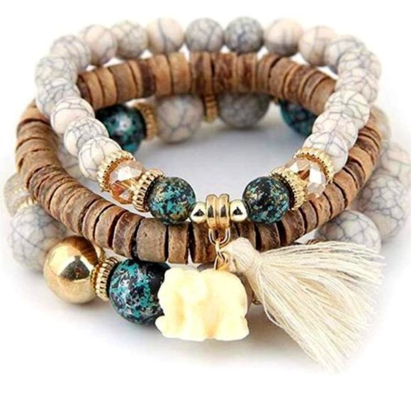 Jewelry - NOT 4 SALE - Set of 3 ANTI-ANXIETY STRETCH BOHO BRACELETS - Fun & Flirty!